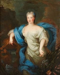 Young Lady By A Fountain