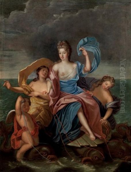 Triomphe D'amphitrite, Portrait Presume De Francoise-marie De Bourbon, Mademoiselle De Blois, Duchesse D'orleans (1677-1749) - view 1