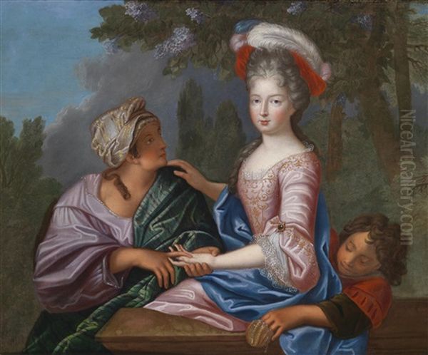Eine Prinzessin, Traditionell Identifiziert Als Marie-adelaide Von Savoyen, Duchesse De Bourgogne, Wird Von Einer Wahrsagerin Beraubt - view 1