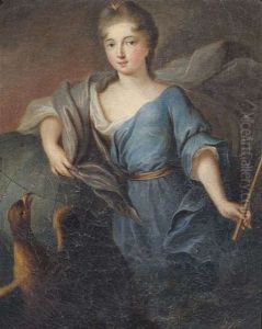 Bildnis Einer Jungen Dame Als Juno Mit Szepter Und Weltkugel