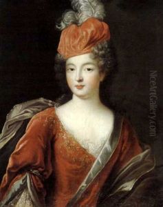 Portrait De Jeune Femme A La Robe Rouge