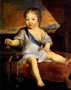 Charles De  France, Duc De Berry Als Kind Auf Einem Samtkissen