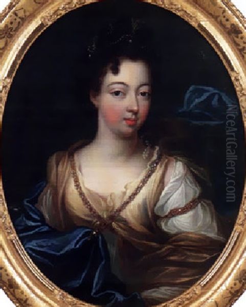 Madame D'orleans, Duchesse De Modena In Blauem Umhang - view 1