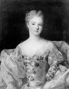 Portrait De Jeune Femme A La Cape Rose