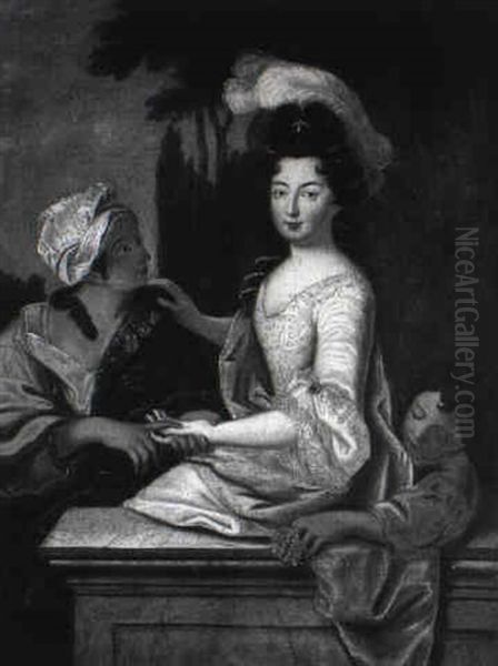 Portrait D'une Jeune Femme Avec Diseuse De Bonne Aventure - view 1