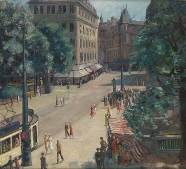 On The Corneliusplatz In Dusseldorf - view 1