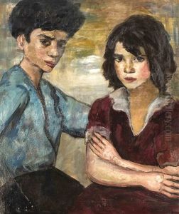 Bildnis Zweier Kinder by Bernard Gobiet