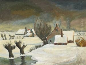 Schneelandschaft Am Niederrhein by Bernard Gobiet