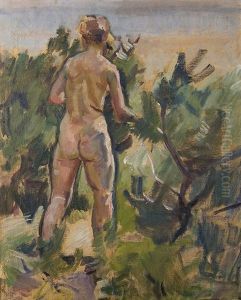 Nude At The Seaside by Bernard Gobiet