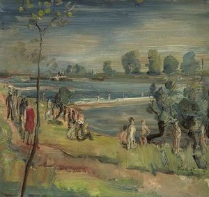 Badende Am Flus by Bernard Gobiet