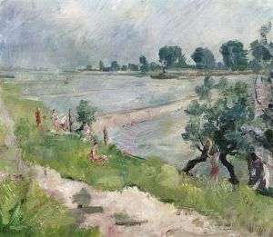 Badende Am Flus by Bernard Gobiet