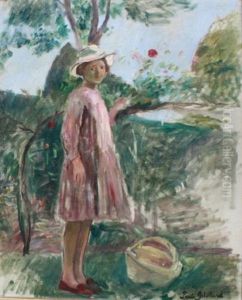 Jeune Fille Cueillant Des Fruits