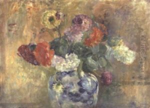 Vase De Dahlias by Paule Gobillard