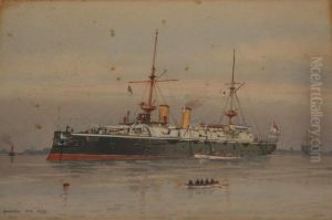 Hms Galatea; Hms Iron Duke by Henry Bacon