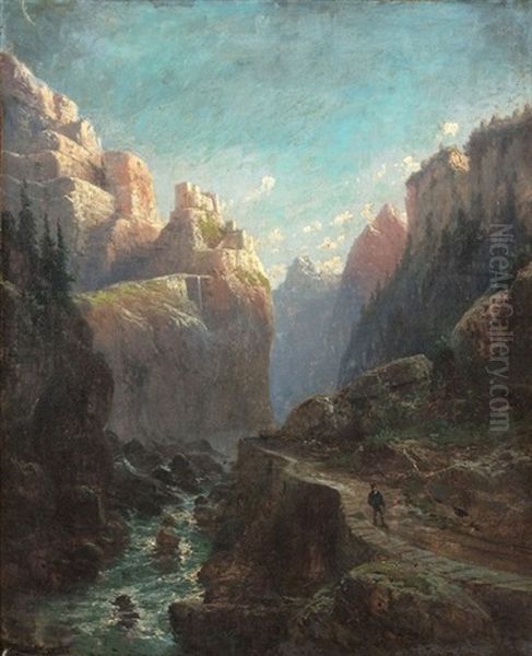 Promeneur Sur Un Sentier De Montagnes - view 1