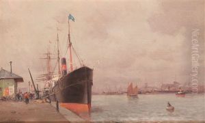 Bateau A Quai by Alfred Godchaux