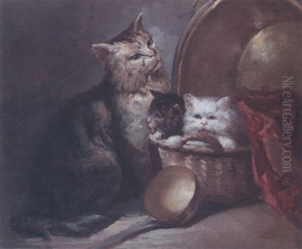 Mother With Her Kittens - view 1