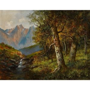 Bergbach Am Waldrand by Emile Godchaux