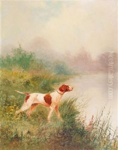 Gun Dog By The Pond by Emile Godchaux