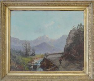 Chemin Le Long Du Ruisseau by Emile Godchaux