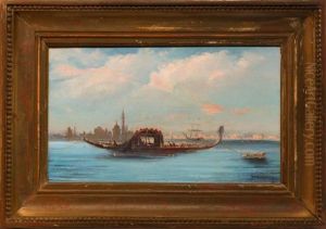 Vue De La Place Saint-marc Depuis Le Grand Canal by Emile Godchaux