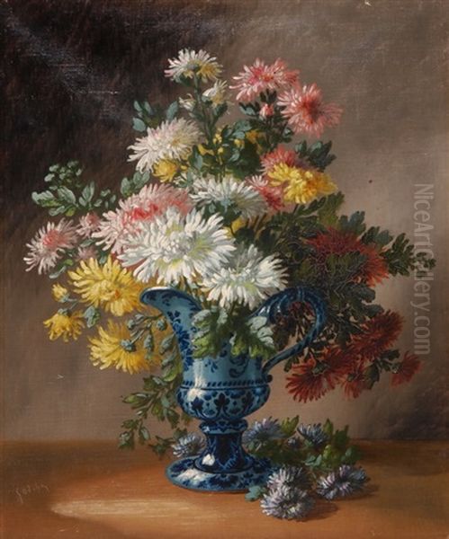 Sommerliches Blumenbouquet In Porzellanvase - view 1