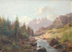 Torrent De Montagne by Emile Godchaux