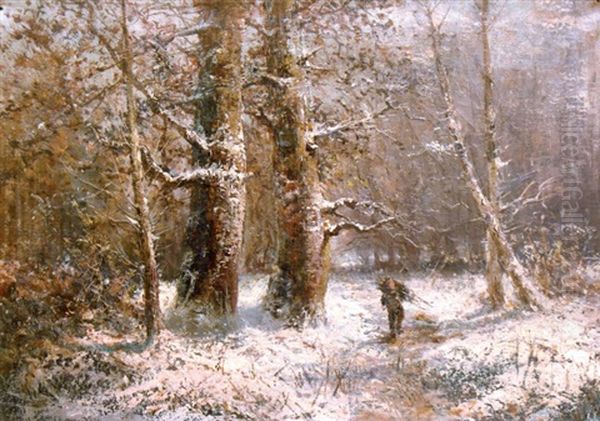 Paysage De Foret Sous La Neige - view 1