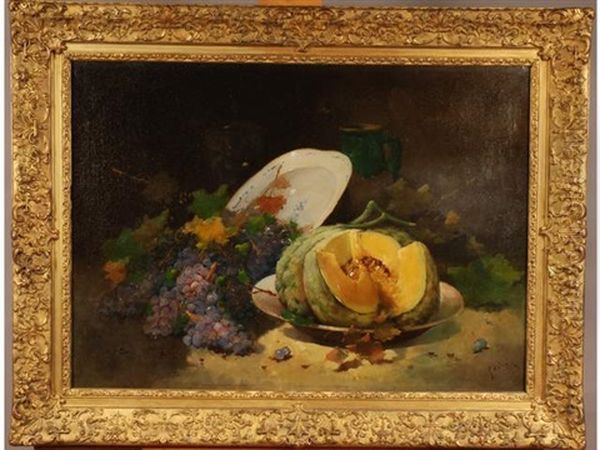 Nature Morte Au Melon Et Aux Raisins - view 1