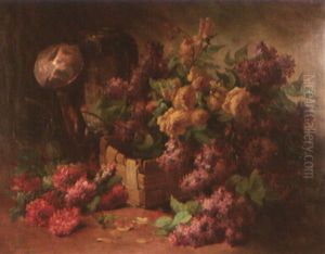 Nature Morte A L'arrosoir Aux Pivoines Et Au Lilas Nature Morte A L'arrosoir Aux Pivoines Et Au Lilas