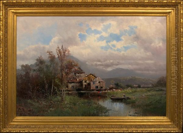 View Of A House In The Valley, Pyrenees Beyond - view 1