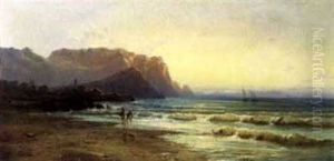 Strandlandschaft Bei Abendstimmung Strandlandschaft Bei Abendstimmung