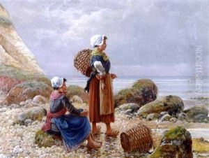 Fisherwomen At Work (+ Another, Similar; 2 Works) by Emile Godchaux