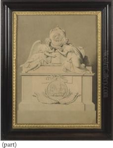 A Design For The Memorial To Captains J. Harvey And J. Hutt Ofh.m.s. Brunswick And H.m.s. Queen, In Westminster Abbey by John Ii Bacon