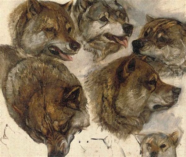 Huskies Heads (study) (+ Another; 2 Works) - view 1