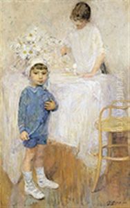 L'oeuf A La Coque (interieur Avec Enfant En Bleu)