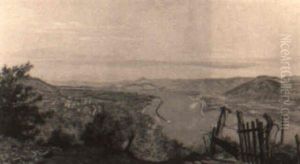Herbstmorgen An Der Donau Mit Blick Auf Klosterneuburg by Carl Goedl