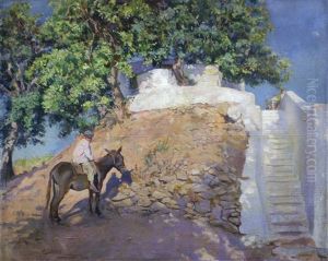 Nino Con Burro by Federico Godoy y Castro