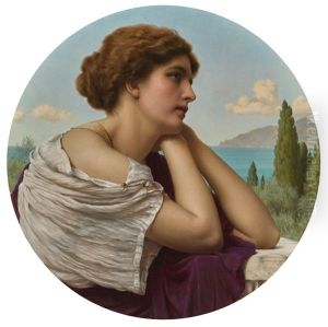 Heart On Her Lips And Soul Within Her Eyes by John William Godward