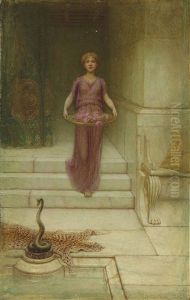 The Flower Girl by John William Godward
