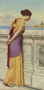 Who Can They Be by John William Godward