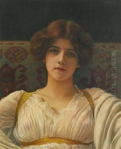 Study Of A Head In Drapery, Miss Ethel Warwick