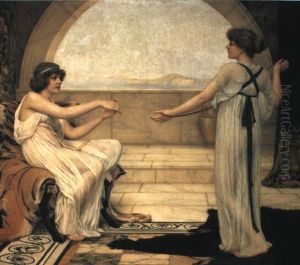 Winding The Skein by John William Godward