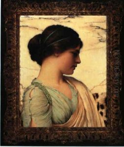 Portrait Of A Young Woman In Classical Garb by John William Godward
