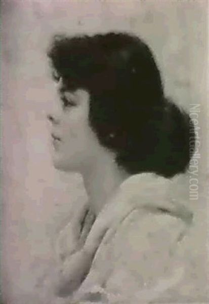 Portrait Of A Young Italian Beauty In Profile - view 1