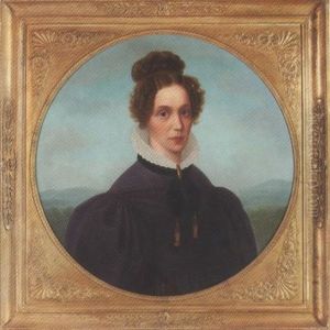 Brustportrait Einer Jungen Frau Vor Landschaftsausblick