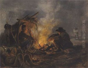 Soldaten Am Wachtfeuer