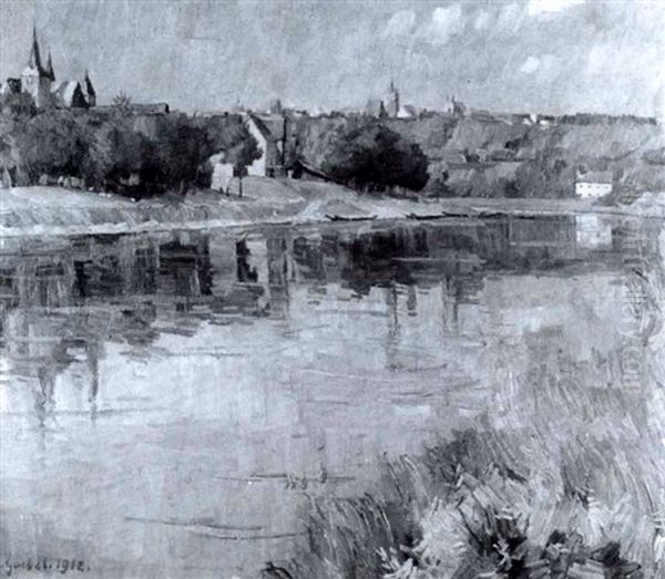Flusslandschaft An Einem Hellen Sommertag - view 1