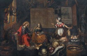 Christus Bei Maria Und Martha by Joost Goemare
