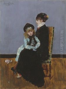 L'elegance: Mere Et Fille by Norbert Goeneutte